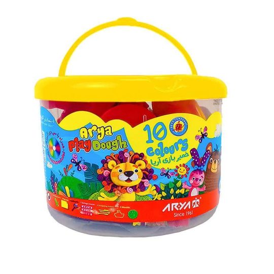 خمیر 10 رنگ سطلی آریا